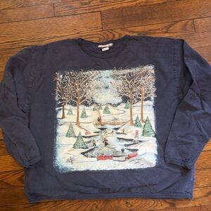 Vintage navy blue sweatshirt